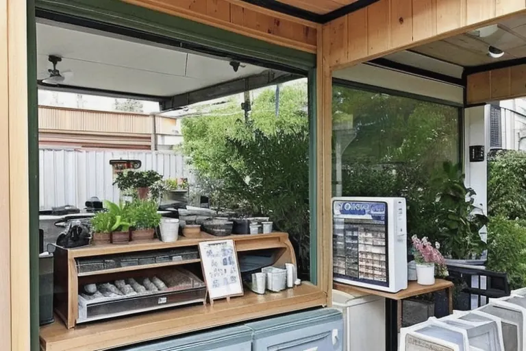 お店のカウンターに置かれたスマホと案内カード